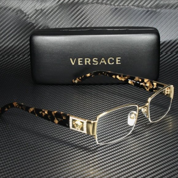 Versace Gold 53mm Women's Eyeglasses - Picture 3 of 5